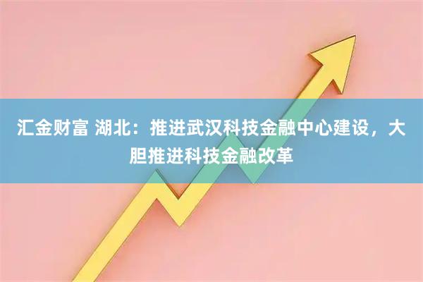 汇金财富 湖北：推进武汉科技金融中心建设，大胆推进科技金融改革