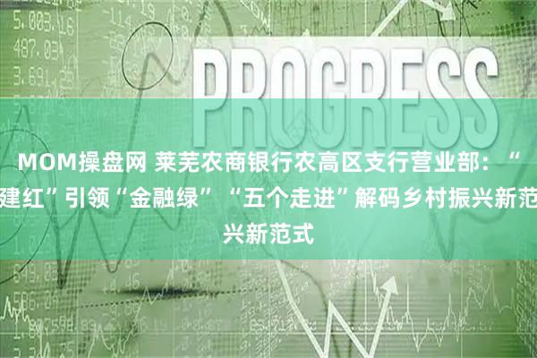 MOM操盘网 莱芜农商银行农高区支行营业部：“党建红”引领“金融绿” “五个走进”解码乡村振兴新范式