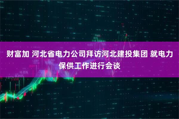 财富加 河北省电力公司拜访河北建投集团 就电力保供工作进行会谈