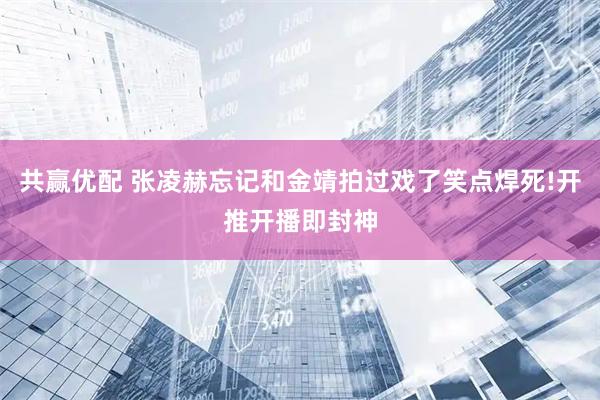共赢优配 张凌赫忘记和金靖拍过戏了笑点焊死!开推开播即封神