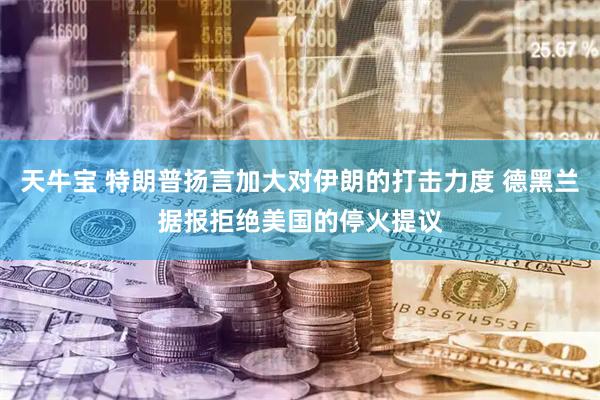天牛宝 特朗普扬言加大对伊朗的打击力度 德黑兰据报拒绝美国的停火提议