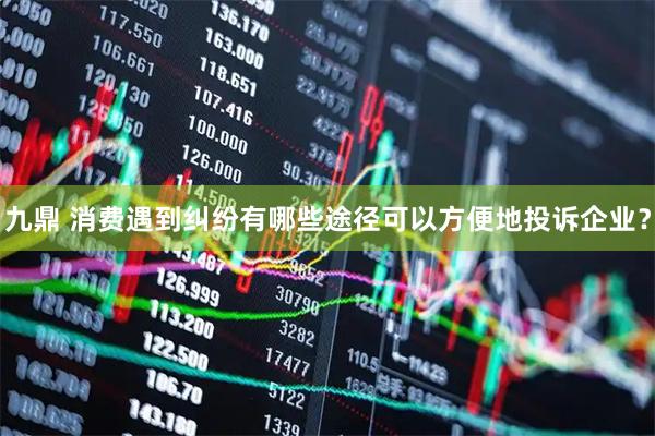 九鼎 消费遇到纠纷有哪些途径可以方便地投诉企业？